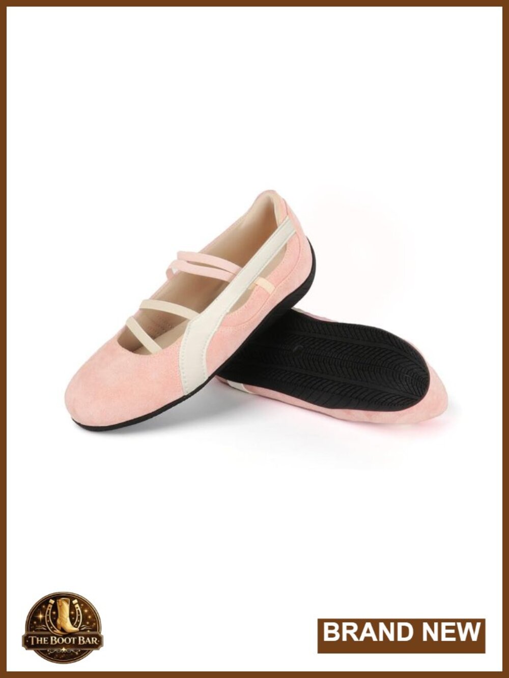 Mary Jane Ballet Sneakers Elastic Strap Foam Insole Non Slip Suede Flats